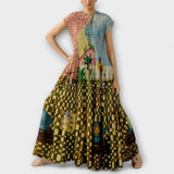 Amara - Robe maxi plissée imprimé animal