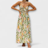 Annalise - Robe maxi imprimée colorée à fente