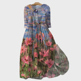 Impressionistisches Mohnblumenkleid