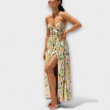 Annalise - Robe maxi imprimée colorée à fente