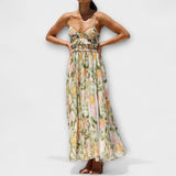 Annalise - Robe maxi imprimée colorée à fente