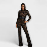 Theresia - Weisser Spitzen-Jumpsuit mit Korsett