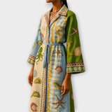 Jule - Bedrucktes Twill-Hemdkleid mit Gürtel