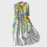 Robe fleurs aquarelle colorée