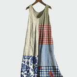 Kleid mit blau-rotem Karomuster