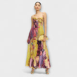 Kiara - Buntes Maxikleid mit Ikat-Druck