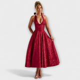 Catalina - Robe midi romantique blanche