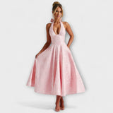 Catalina - Robe midi romantique blanche
