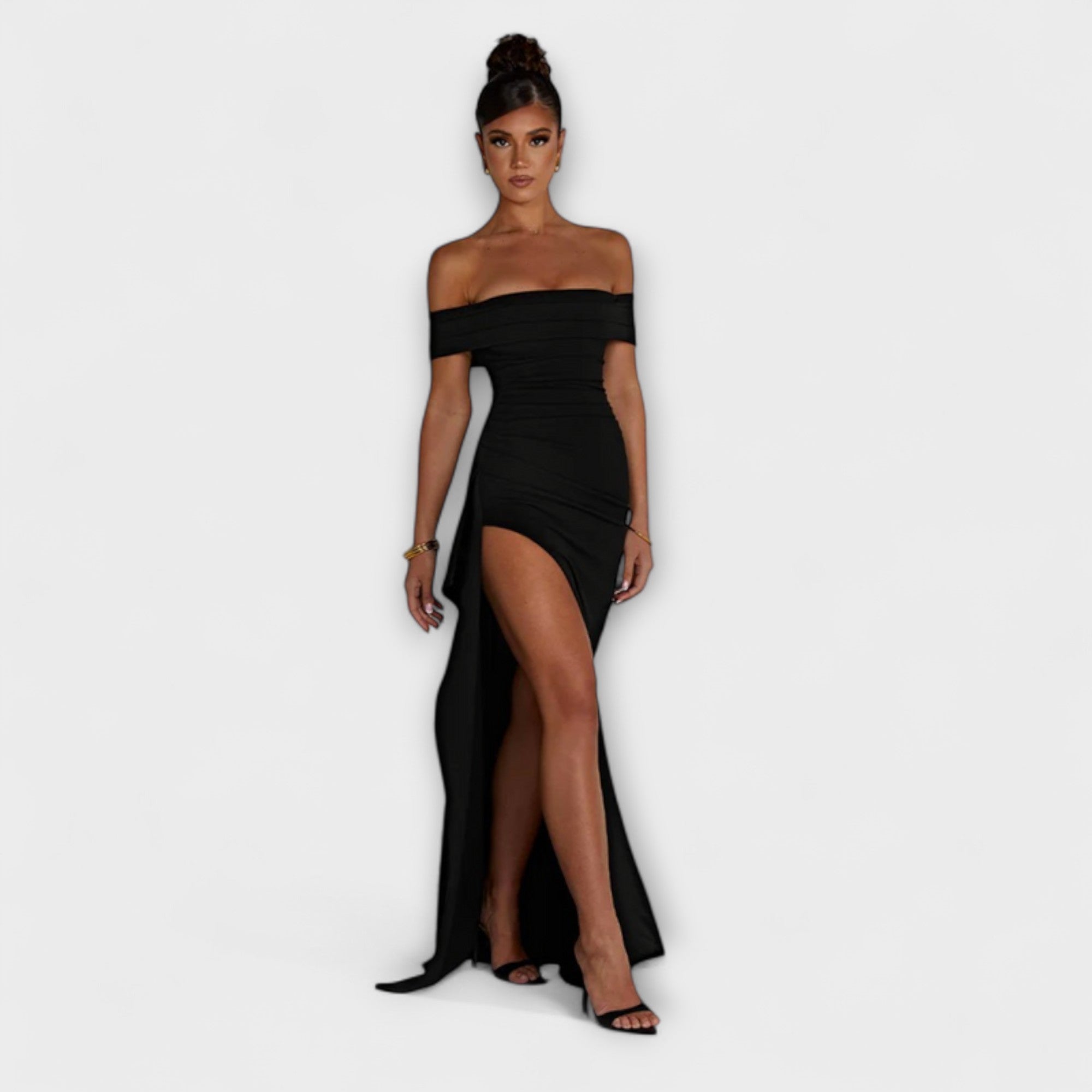 Gretchen - Rosa Maxikleid mit Schlitz