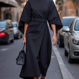 Valentina | Robe Maxi Élégante à Manches Volumineuses