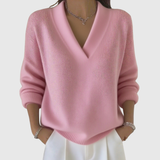Faye | Pull à col V doux en coupe décontractée