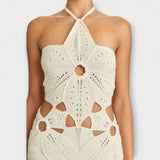 Ranyra - Elegantes cremefarbenes Häkelkleid