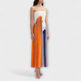 Summer - Schickes Colorblock-Kleid mit Quasten