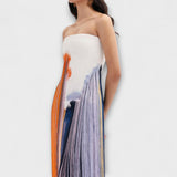 Summer - Schickes Colorblock-Kleid mit Quasten