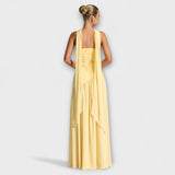 Ada - Robe maxi jaune élégante avec fente