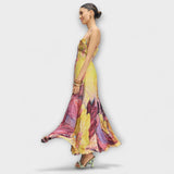 Kiara - Buntes Maxikleid mit Ikat-Druck