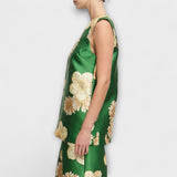 Clea - Ensemble vert sans manches à motif floral