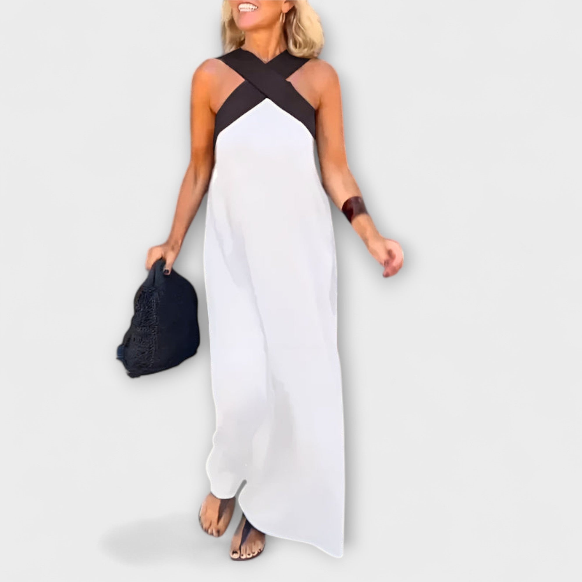 Delphine - Dunkelblauer Crossover-Jumpsuit