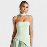 Ada - Robe maxi jaune élégante avec fente