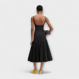 Cassie - Robe midi noire style Agave