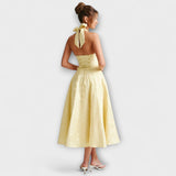Catalina - Robe midi romantique blanche