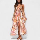 Annalise - Robe maxi imprimée colorée à fente