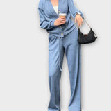 Chantal - Ensemble noir cardigan et pantalon