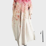 Rosa Ombré-Kleid mit Blütenmuster