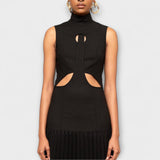 Kristen - Schwarzes Maxikleid mit Cut-Outs