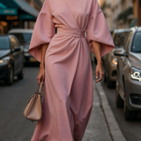 Valentina | Robe Maxi Élégante à Manches Volumineuses
