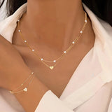 Ensemble Collier et Bracelet Minimaliste Élégant