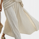Isaura - Beiges elegantes Leinen-Set