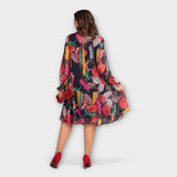 Caroline - Robe grande taille élégante à motif floral
