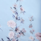Cíntia - Robe d'été bleu clair à ourlet fleuri