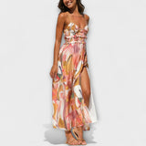 Annalise - Robe maxi imprimée colorée à fente