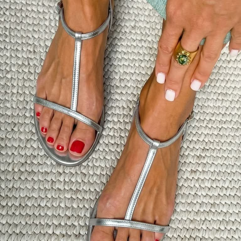 Rosalba | Bequeme Goldene Sandalen mit Fußbett-Unterstützung