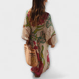 Tracey - Buntes Bindetunika-Maxikleid