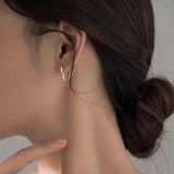 Boucles d'oreilles en cœur doré en acier inoxydable