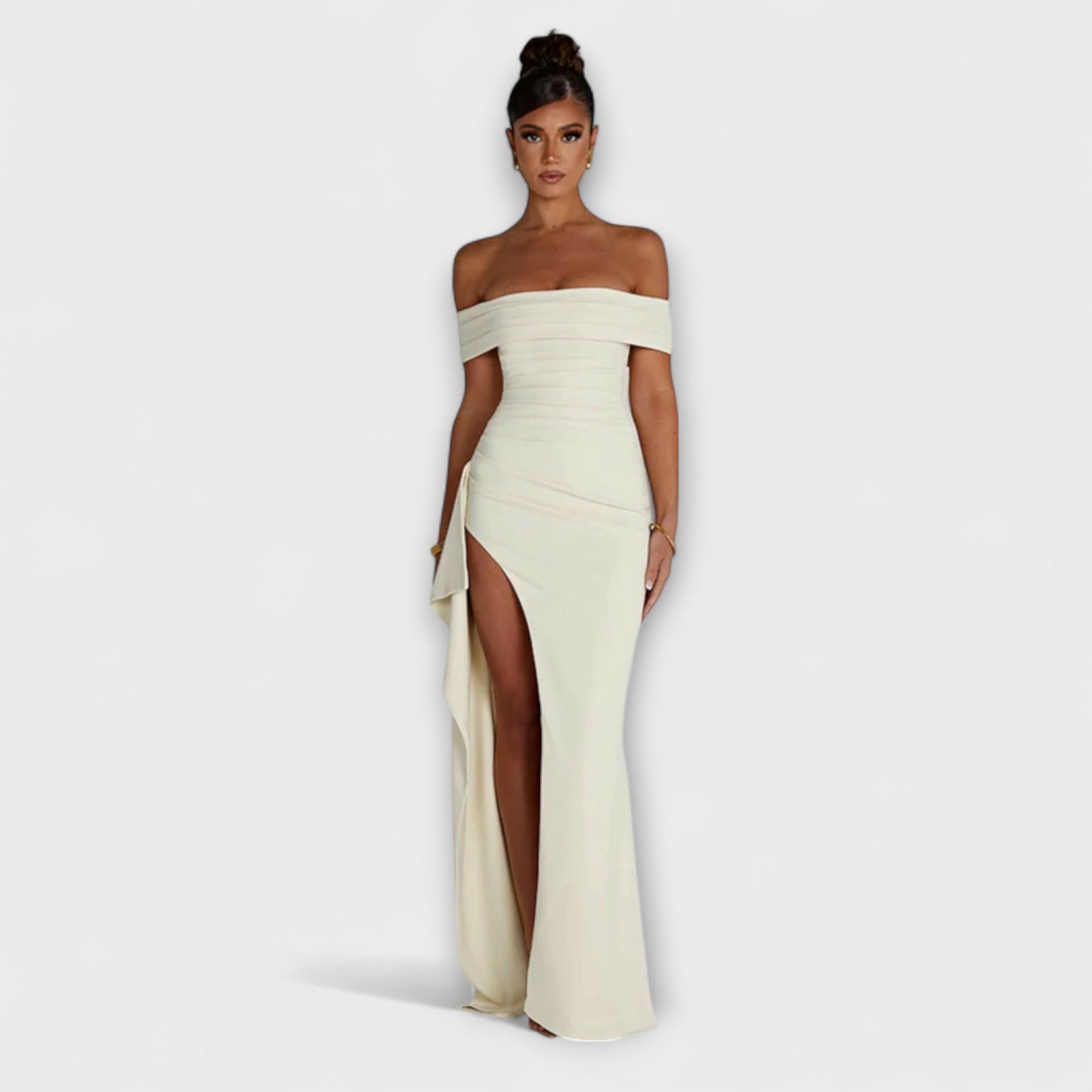 Gretchen - Rosa Maxikleid mit Schlitz