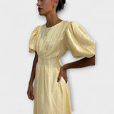 Josephine - Buttergelbes luftiges Maxikleid