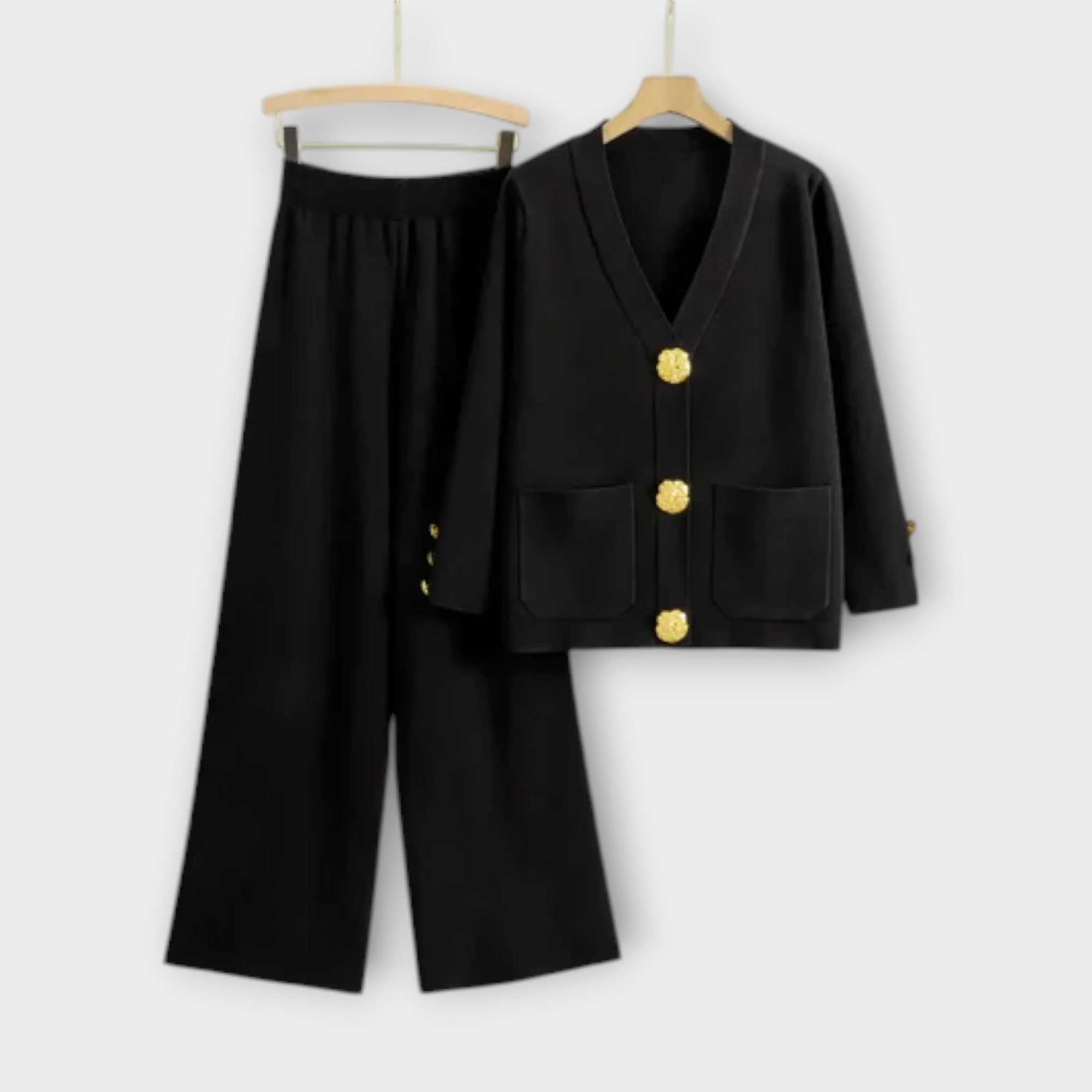 Angela - Ensemble élégant crème avec cardigan