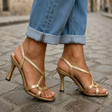 Elisabetta | Goldene Sommer-Sandalen für einen Hauch von Zauber