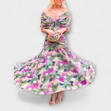 Aurora - Robe maxi colorée à motif floral