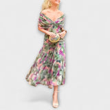 Aurora - Robe maxi colorée à motif floral