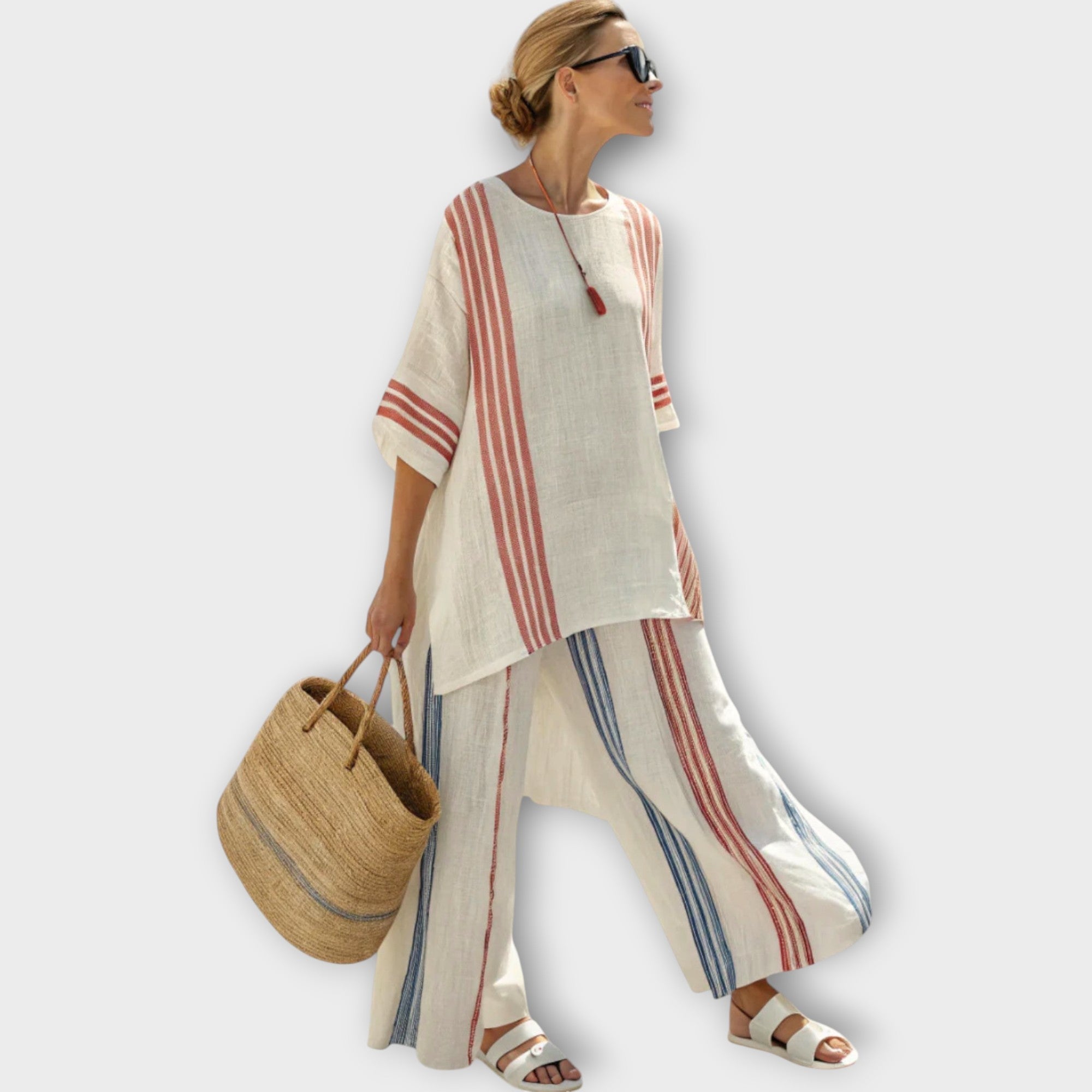 Anila - Ensemble élégant à motif rayé