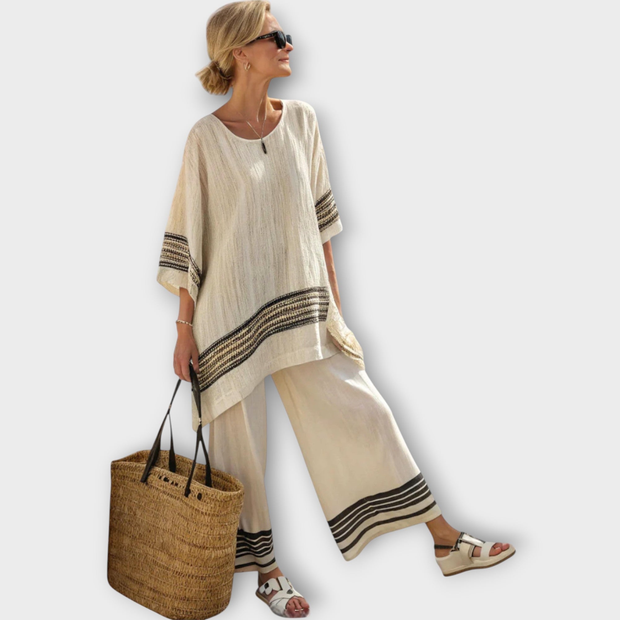 Anila - Ensemble élégant à motif rayé