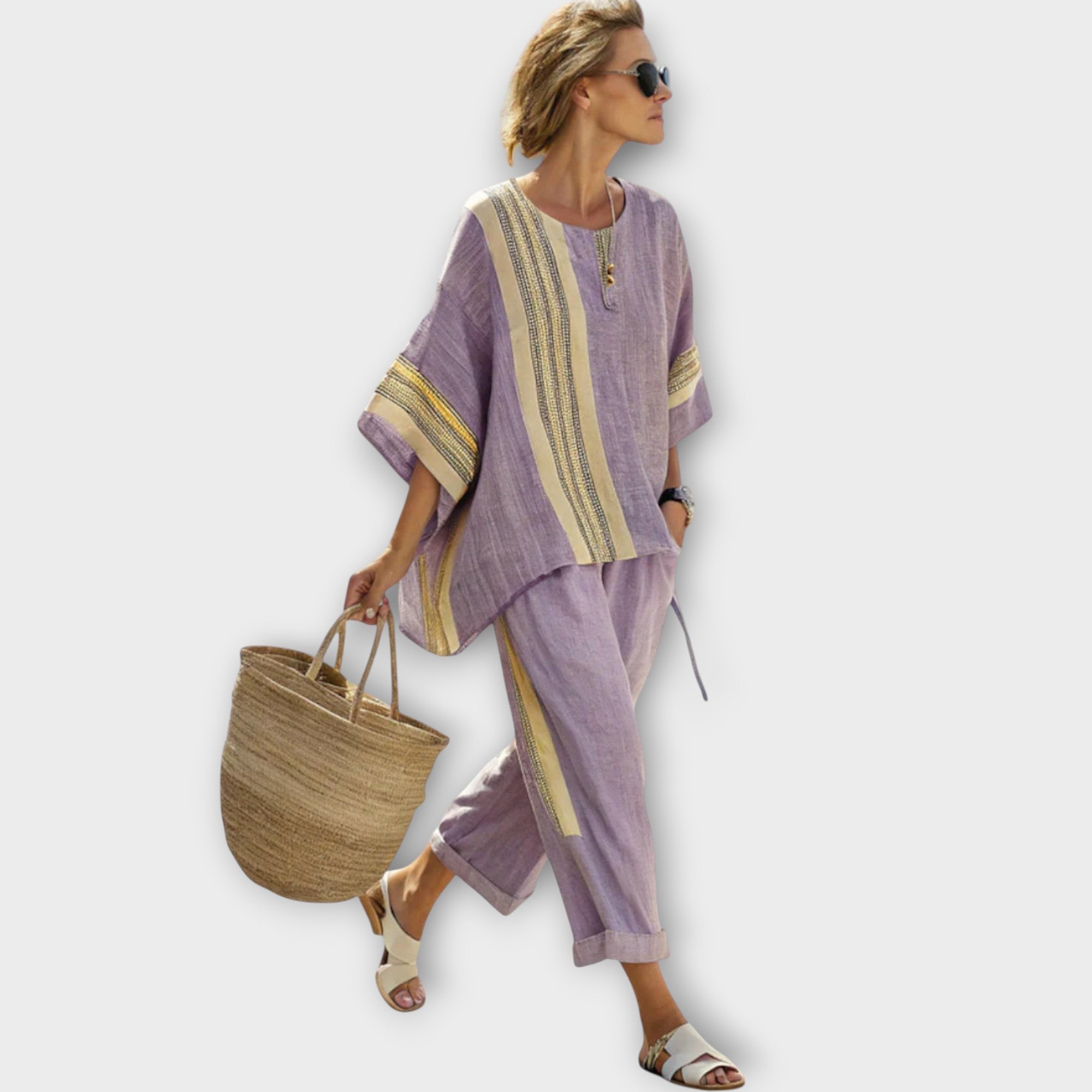 Anila - Ensemble élégant à motif rayé
