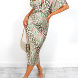 Élina | Robe Midi Satinée à Taille Sculptante