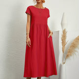 Clara | Robe Midi Fluide à Poches
