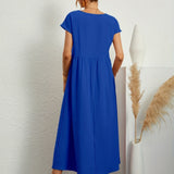 Clara | Robe Midi Fluide à Poches